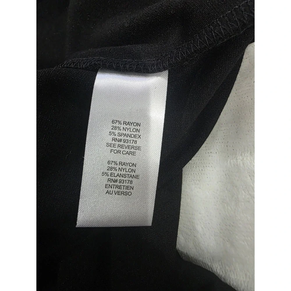 NWT Tahari Black Pleated Sleeveless Zipper Back Work Classic Statement‎ Top